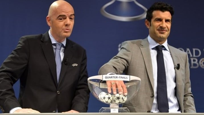 Luiz Figo, Umunya Portugal wamamaye muru ruhago akanatwara umupira wa zahabu muri 2000 niwe wagize uruhare muri iyo tombola.