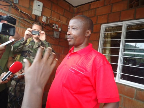 Bishop Runiga nyuma yo guhungira mu Rwanda arasaba kujya Uganda. (Foto: Sebuharara)