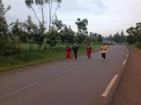 Minisitiri Biruta Vincent yakoreraga siporo i Rwamagana.