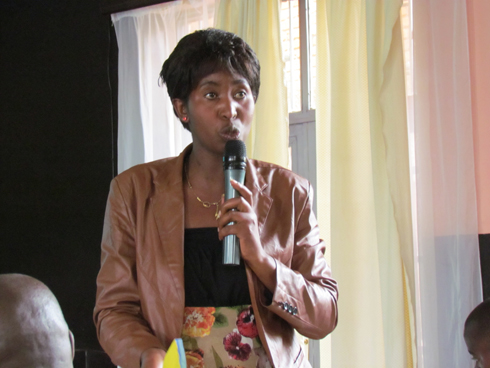 Mukayiranga Juliette ushinzwe imisoro n'amahoro mu karere Gicumbi.