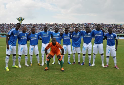 Ikipe ya Rayon Sport yabanje mu kibuga. (Foto: Jacques Furaha)