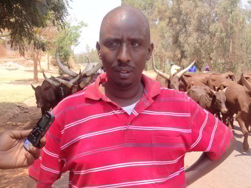 Rurangwa Alexis ni umwe borozi bari bazanye inka zabo.