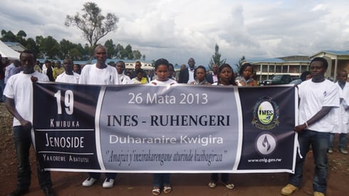 Urubyiruko rwo muri INES Ruhengeri narwo rwibutse jenoside yakorewe Abatutsi.