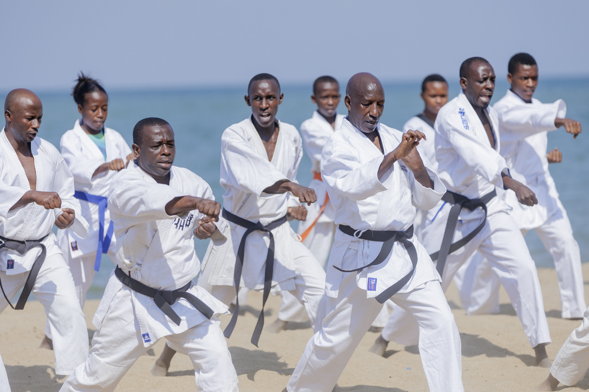 Abahanga mu mukino wa Karate mu Rwanda bari bitabiriye