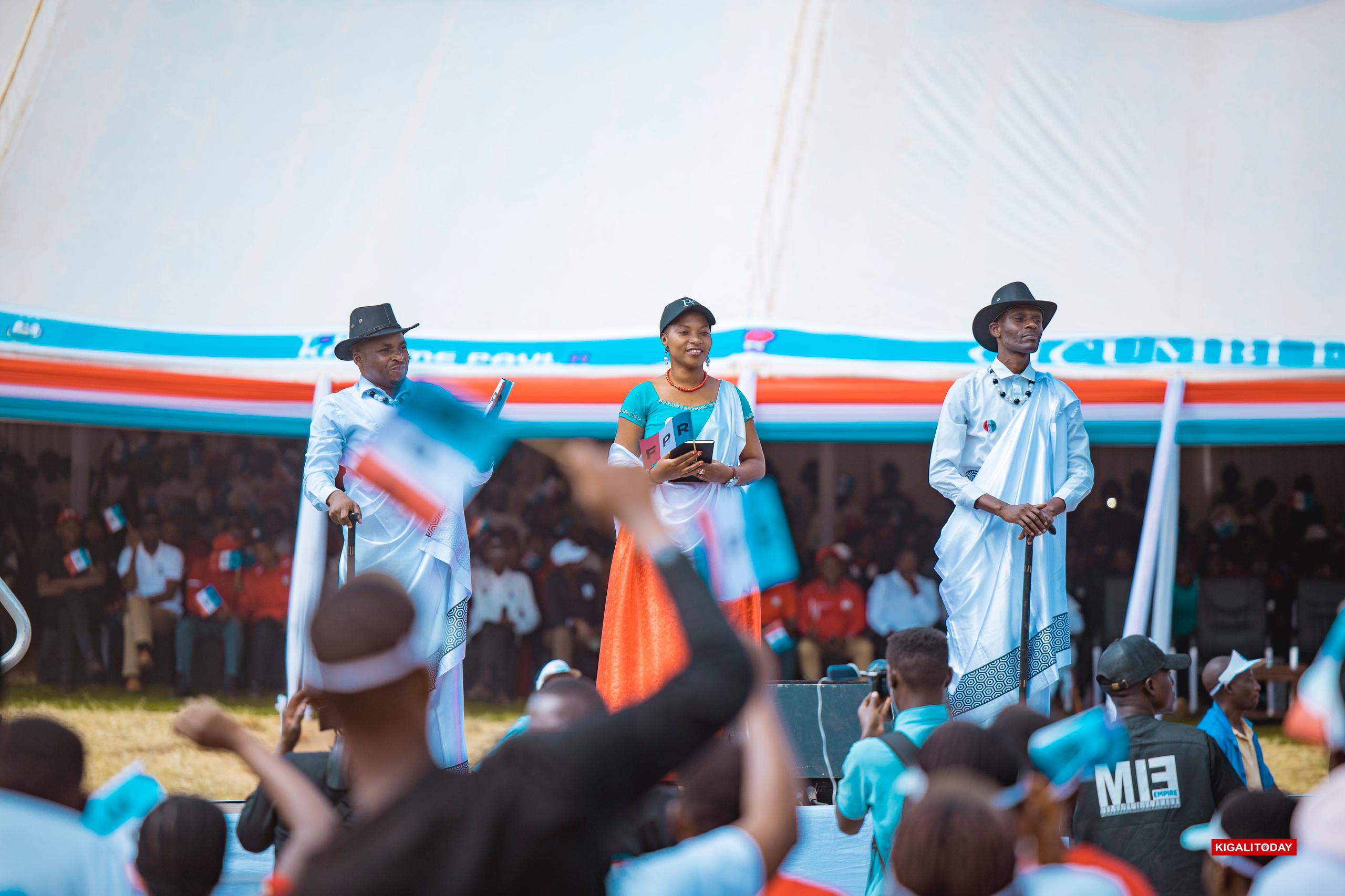 Abakandida b'Umuryango RPF Inkotanyi baje kwiyamamariza mu Karere ka Gicumbi, kuri site ya Bukure