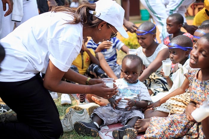 Abana bahawe amata, nka kimwe mu birinda kugwingira 