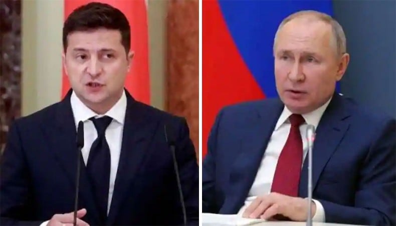 Perezida Putin na Zelensky wa Ukraine