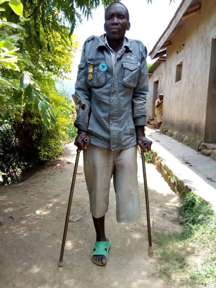 Ukuguru kwa Habineza baguciye ubwo yarimo atabara abari bamuhungiyeho. Yarwajwe n