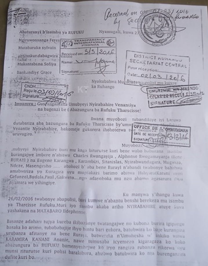 Abaturanyi ba Nyirabahire bandikiye inzego zitandukanye bazisaba kurengera Nyirabahire, bavuga ko arengana.