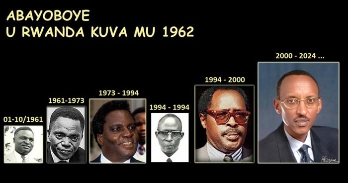 Abayoboye u Rwanda kuva mbere na nyuma y'ubwigenge 1961 - 2024