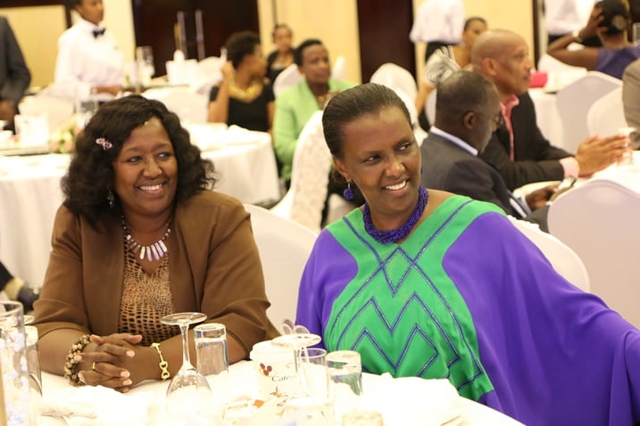 Ba Minisitiri Agnes Binagwaho na Valentine Rugwabiza bari banezerewe.