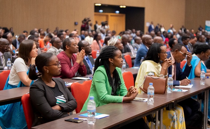 Abayobozi batandukanye bitabiriye ihuriro rya 12 rya Unity Club