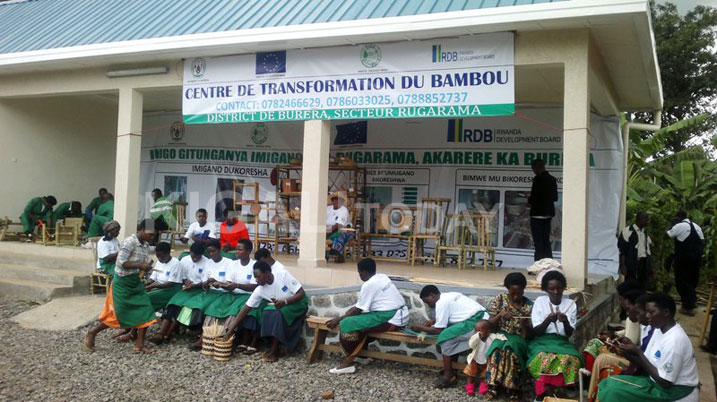 Aha ni mu kigo gitunganya imigano kiri mu Murenge wa Rugarama mu Karere ka Burera.