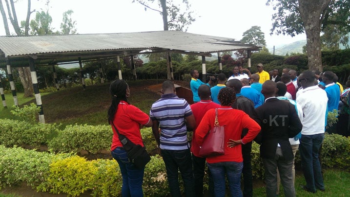 Aha basobanurirwaga amateka y'indake ya Perezida Paul Kagame