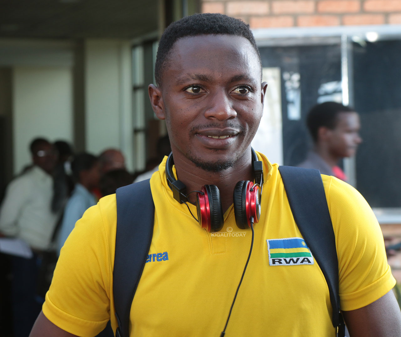 Ndayishimiye Eric Bakame, kapiteni w'iyi kipe yari afite akanyamuneza