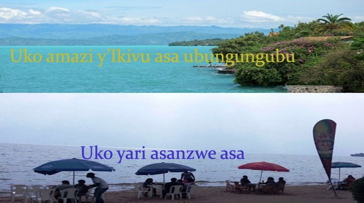 Amazi y'Ikivu yahinduye ibara bitunguranye.