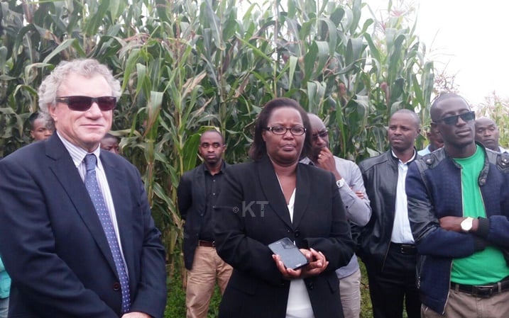 Ambasaderi Michael Ryan na Minisitiri Geraldine Mukeshimana basura Akarere ka Rubavu.