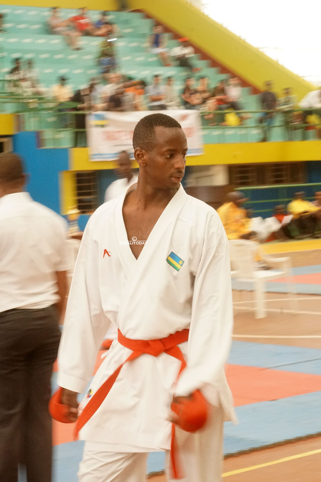 Ngarambe Vanily wabaye uwa mbere mu batarengeje ibiro 75 muri Kumite