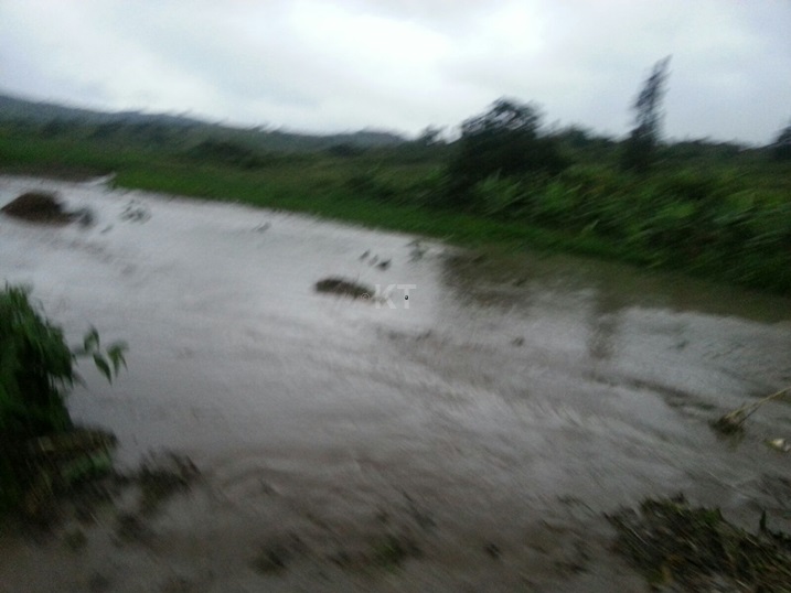 Mu karere ka Ruhango na ho, imvura yaraye itwaye imyaka y'abaturage. Aha ni mu gishanga cya Nyamukumba giherereye mu Murenge wa Kinazi.