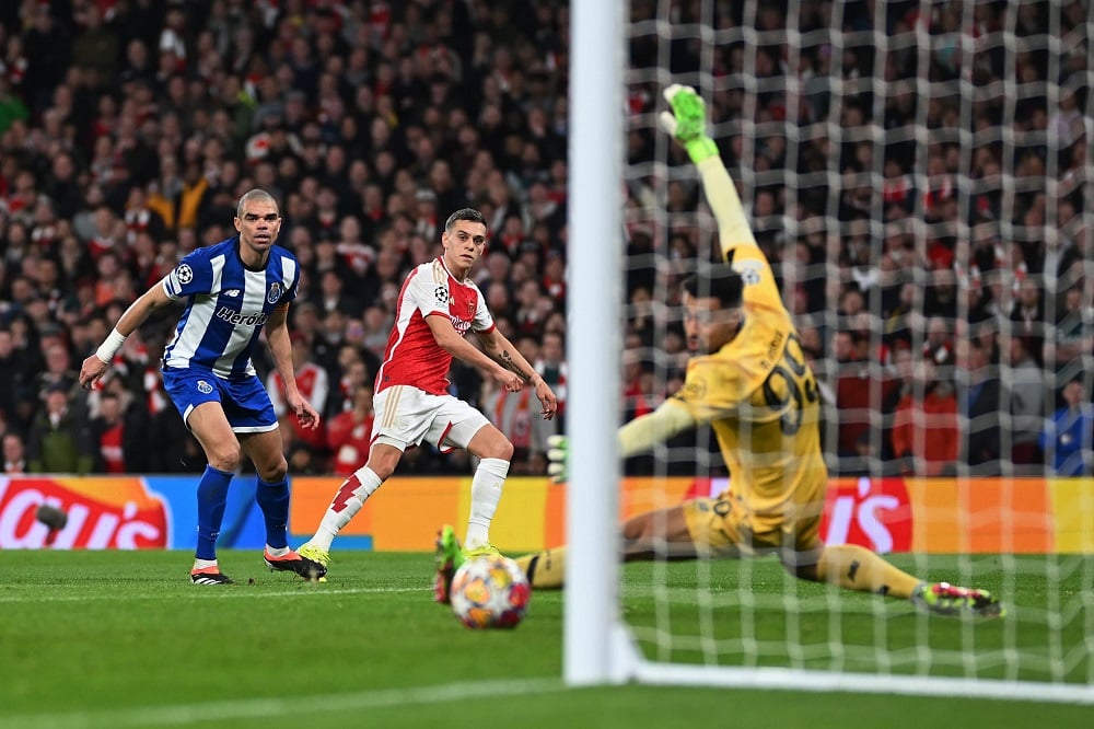 Igitego Arsenal yatsinze mu izamu rya Diogo Costa wa FC Porto