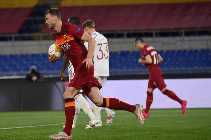 Eden Dzeko yatsinze igitego cyagaruye As Roma mu mukino