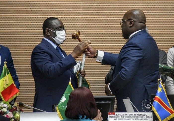 Perezida Macky Sall na Félix Tshisekedi bahererekenyije ububasha