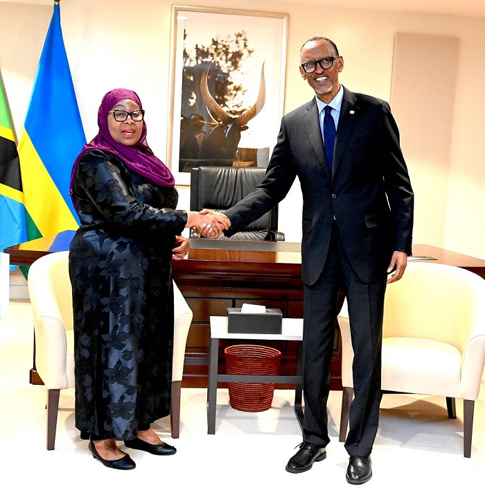 Perezida Kagame yagiranye ibiganiro na mugenzi we wa Tanzania