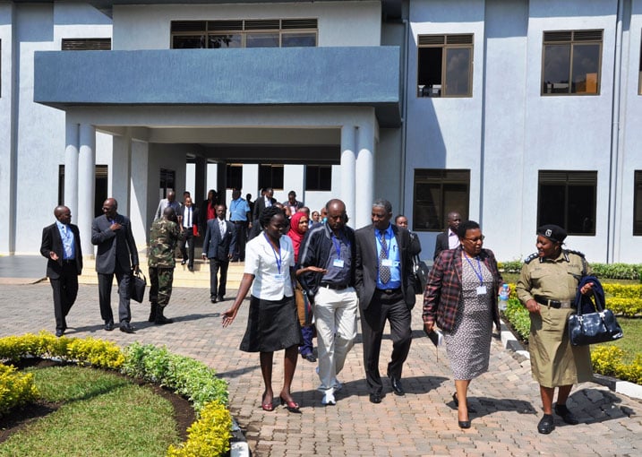 Bamwe mu bitabiriye amahugurwa ku gutegura imfashanyigisho ku kurinda uburenganzira bw