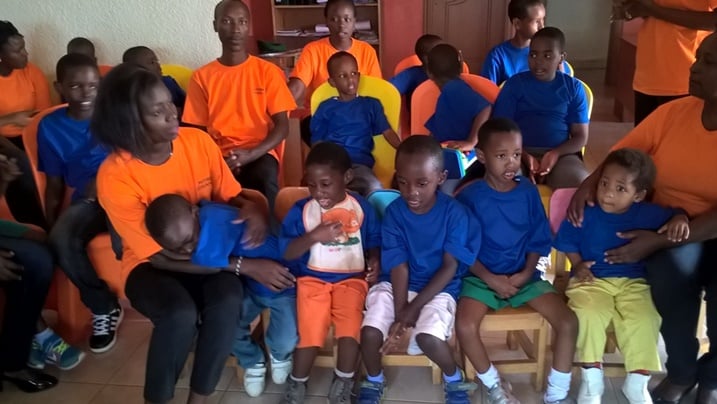 Bamwe mu bana barererwa mu kigo cya Autism Rwanda.
