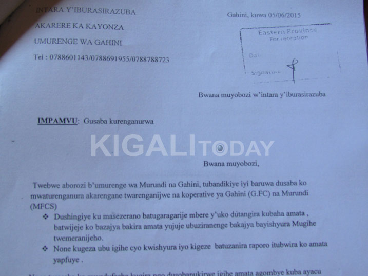 Nyuma yo gutegereza igisubizo cy'akarere bagaheba ngo banandikiye Ubuyobozi bw'Intara y'Iburasirazuba ariko n'ubu baracyategereje.