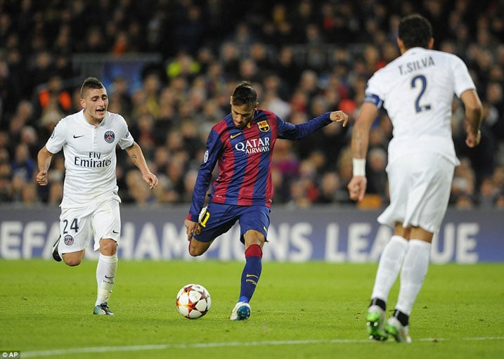 Barcelone yaraye itsinze PSG ibitego 3-1 ihita iyobora itsinda.