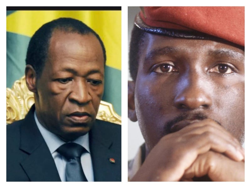 Blaise Compaoré akekwaho uruhare mu rupfu rw'uwahoze ari inshuti ye Thomas Sankara (wambaye ingofero)