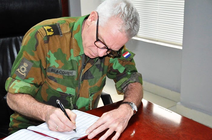 Brig. Gen Jan Blacquière yandika mu gitabo cy'abashyitsi