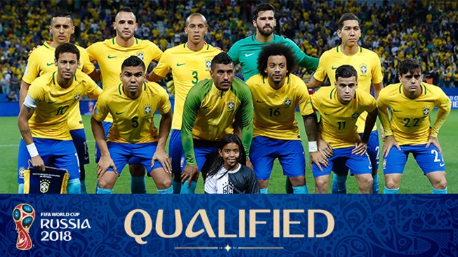 Brazil yabimburiye ibindi bihugu kubona itike y'igikombe cy'Isi kizabera mu Burusiya ni cyo kiyoboye urutonde rwa FIFA