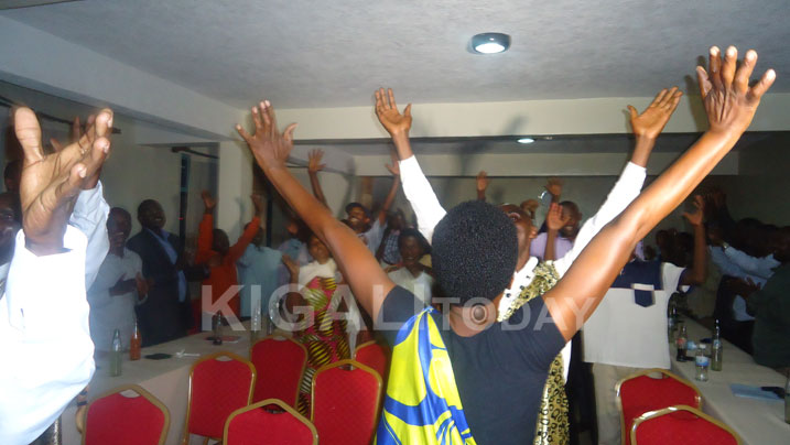 Byari ibirori bikomeye mu cyumba cy'inama bakirirewemo mu Karere ka Nyanza.