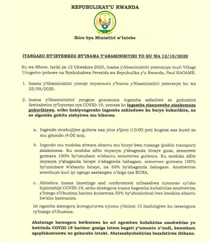 Umubare W Abagenzi Mu Modoka Za Rusange Wongerewe Ibyemezo By Inama Y Abaminisitiri Kigali Today