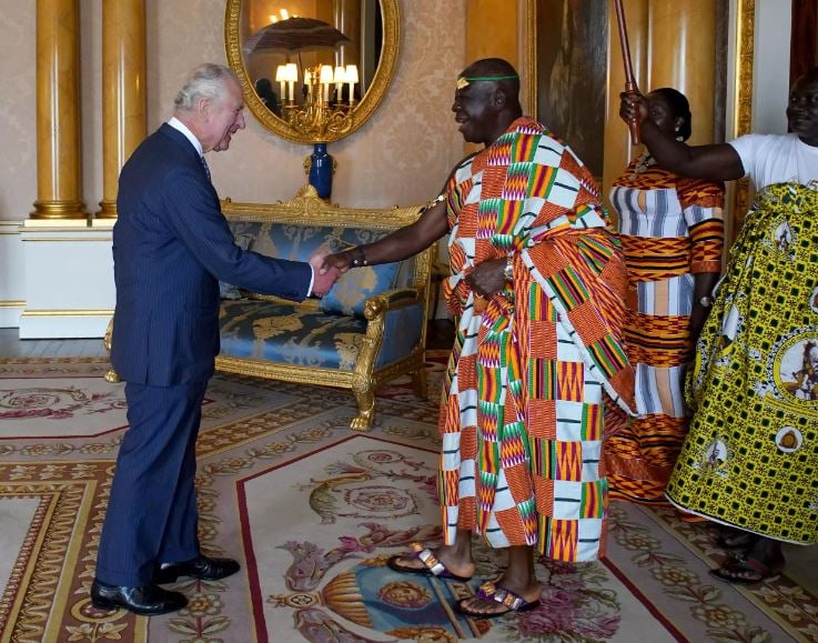Umwami Charles III yakira Umwami wa Asante Otumfuo Osei Tutu II mu 2023