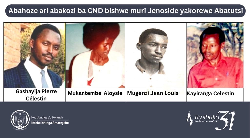Bamwe mu bahoze ari abakozi ba CND bishwe muri Jenoside