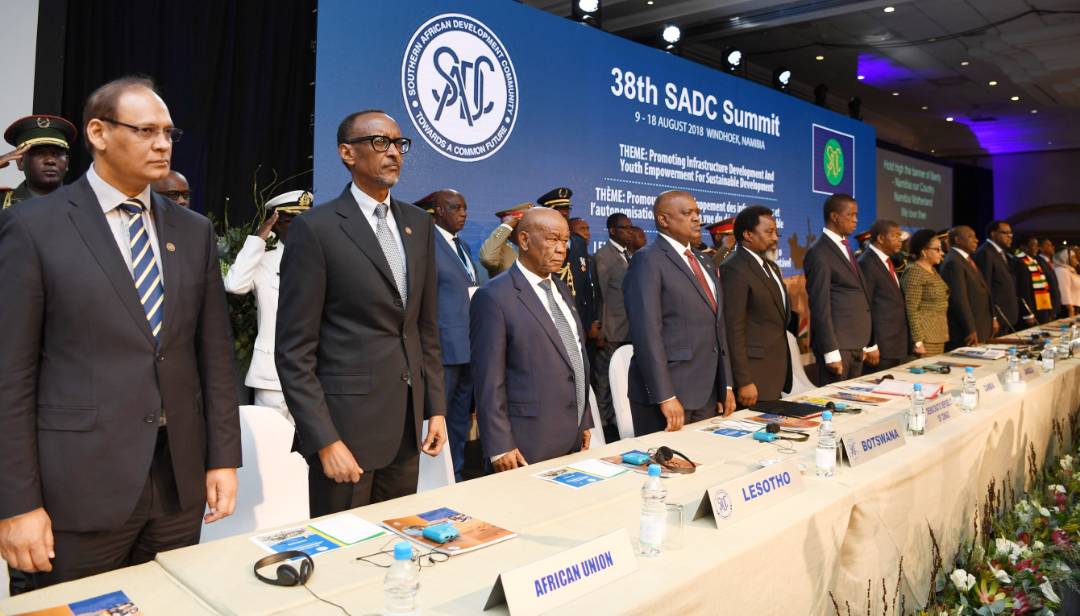 Perezida Kagame yagejeje ijambo ku bitabiriye inama y'umuryango SADC