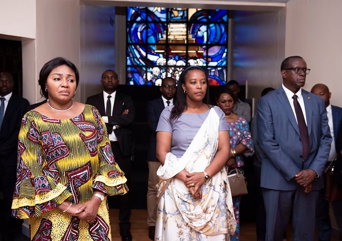 Madame Tshisekedi, Minisitiri Nyirasafari n'umunyamabanga mukuru wa CNLG Dr. Bizimana Jean Damascene