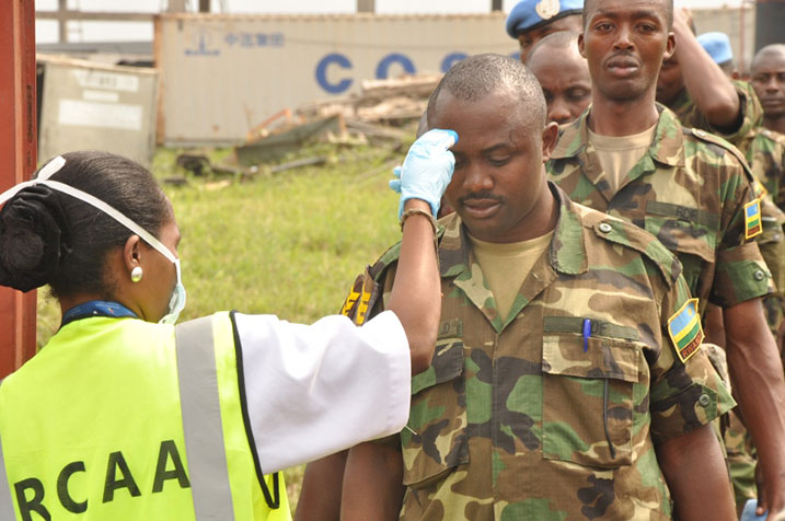 Izi ngabo zabanje gupimwa indwara ya Ebola.