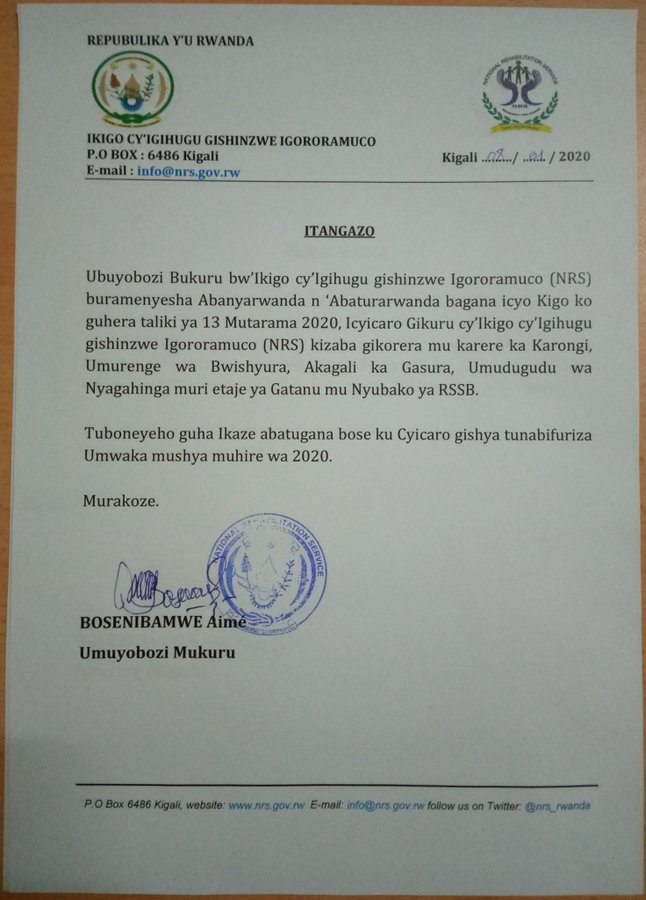 Itangazo rya NRS