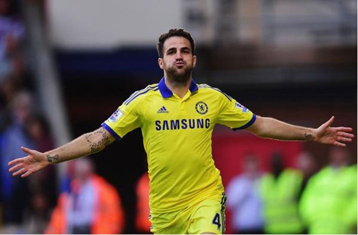 Fabregas yahesheje ikipe ye ya Chelsea insinzi ubwo yakinaga na Crystal Palace.