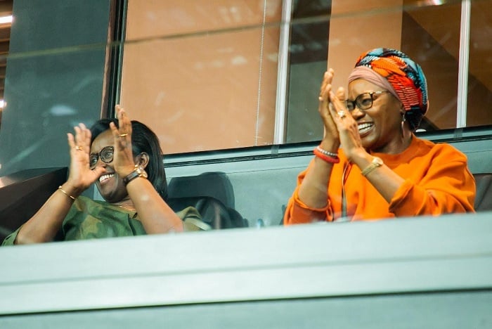 Madamu Jannette Kagame yari yitabiriye uyu mukino wa nyuma ya BAL 2022.