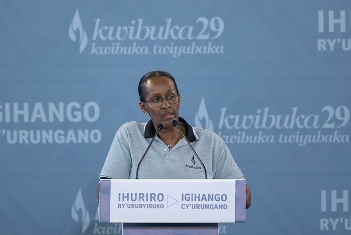 Madamu Jeannette Kagame aganiriza abitabiriye icyo gikorwa