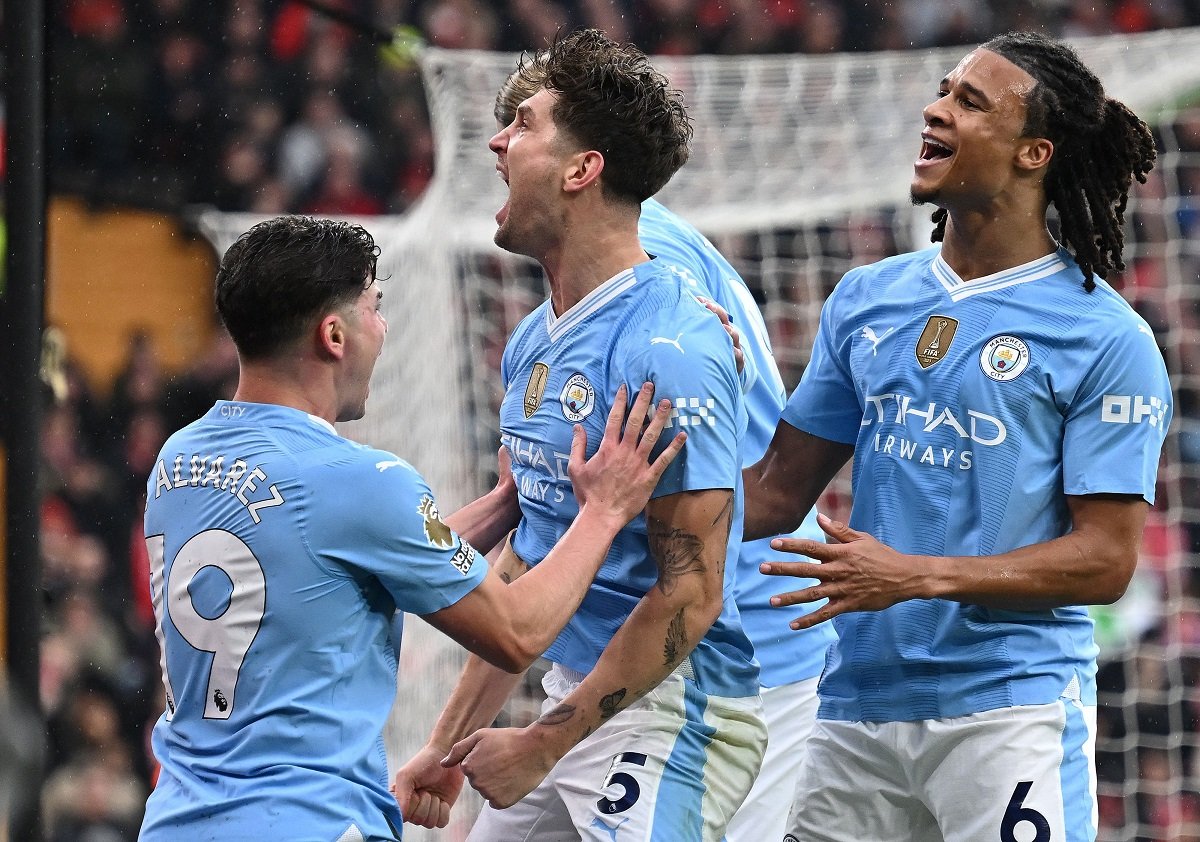 John Stones yishimira igitego yatsindiye Man City 