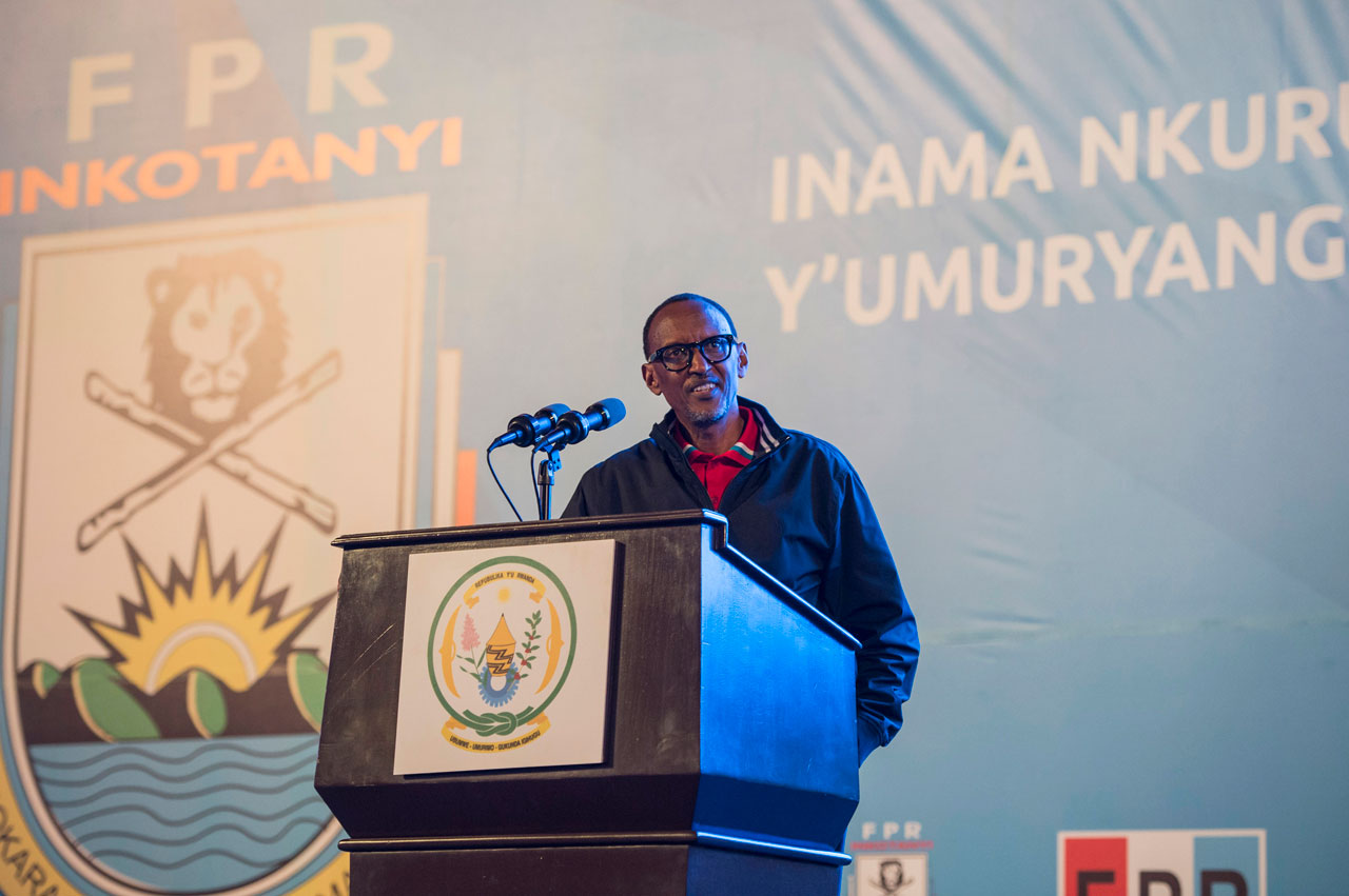 Perezida Kagame ubwo yagezaga ijambo ku bitabiriye inama nkuru y