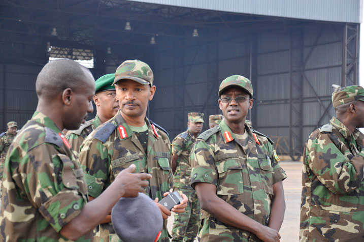 Abayobozi batandukanye mu ngabo z'u Rwanda bitabiriye umuhango.