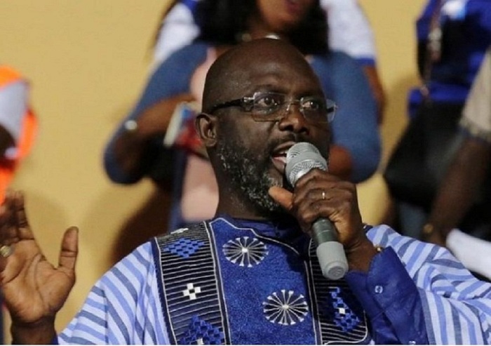 Perezida George Weah yatanze ubutumwa bwo kurwanya Coronavirus abinyujije mu ndirimbo (Ifoto: Hiiraan Online)