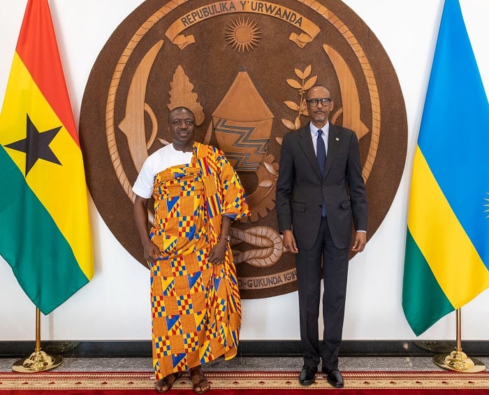 Perezida Kagame na Damptey Bediako Asare wa Ghana